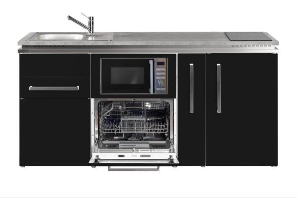 RVS keuken met apothekerslade en apparatuur 180 cm | D1800 Kitchen at Work