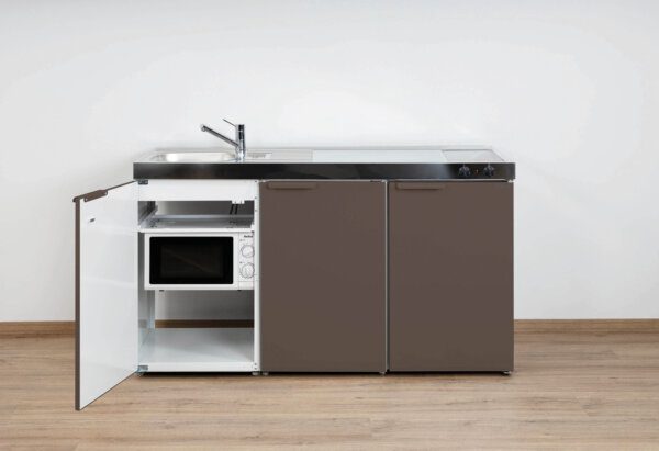 Compacte minikeuken RVS met oven of magnetron 150 cm | K1500 Kitchen at Work